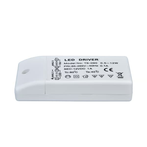 LED Driver 12W 12V DC 1A Strømforsyning LED Lampe Konstant Strøm Driver Strøm AC 85-265V