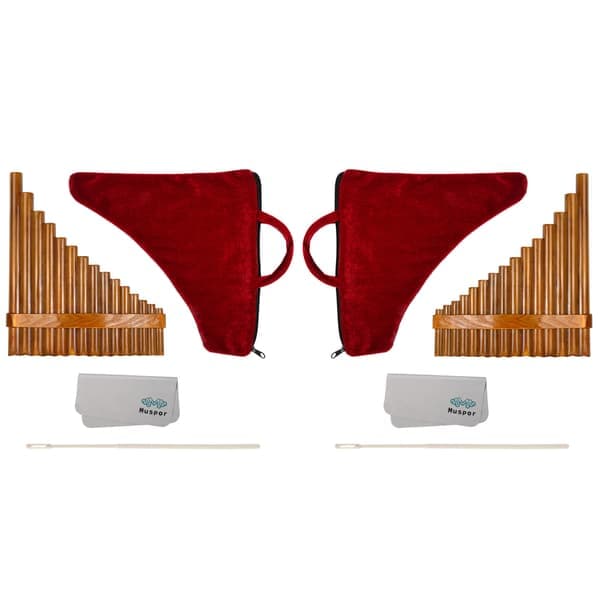 Håndlavet panfløjte 15 naturlige bambusrør Traditionelt instrument Left hand