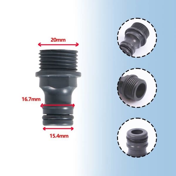 Sett med 2 G1/2 utvendige kranfittings – 1/2\" ABS utvendig gjenge