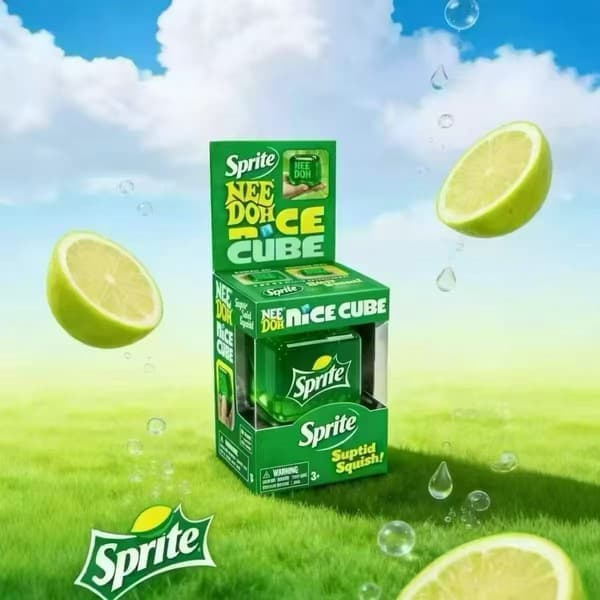 Nee Doh Nice Cube Suptid Squish – En bedårende, kubeformet klemmeleke for stresslindring. Sprite
