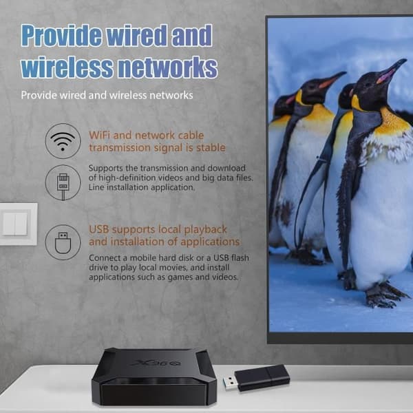 Android 10.0 TV-box - X96Q - 4K HD - 2 GB RAM - 16 GB ROM - 2.4G WiFi