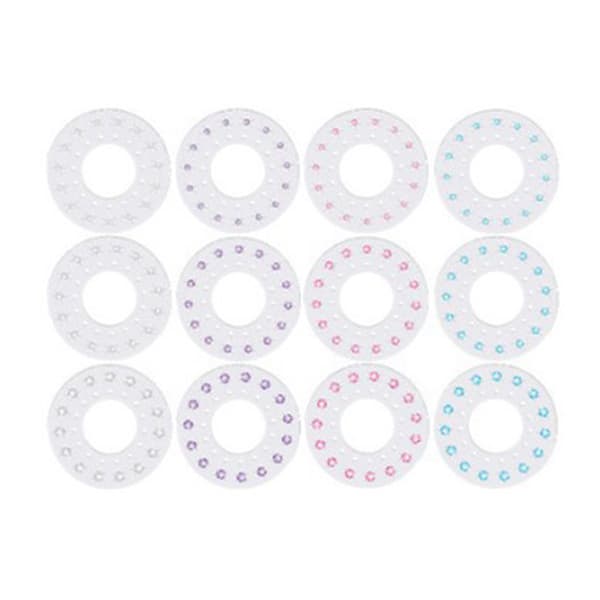 Hårstempler 12 ark Rhinestone Bling Bærbart Glitter Stylingverktøy for jenter