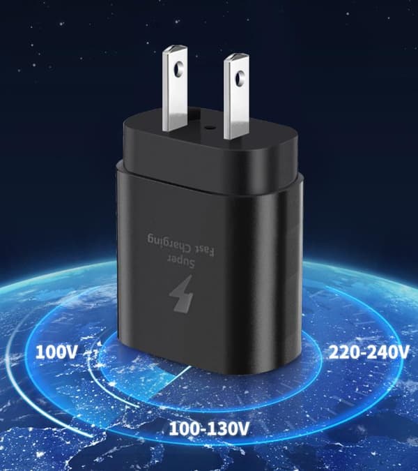 Hurtig oplader 45W til Samsung USB-C + 2M USB-C kabel - EU - Sort