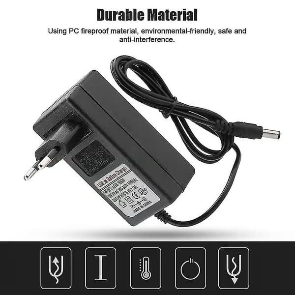 Ac100-240v Dc 16.8v 2a Erstatningsstrømadapter Li-ion Batterioplader Sikker Opladning EU Stik
