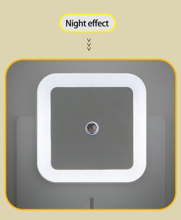 2 stk nattlys 0,5W LED-lampe automatisk med sensor for barn