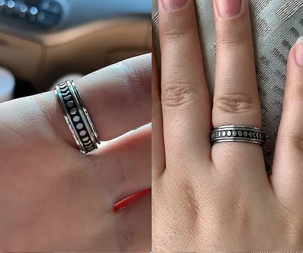 Angstring til kvinder - Spinnerring til angstlindring - Stressring - Anti-angstringe til kvinder