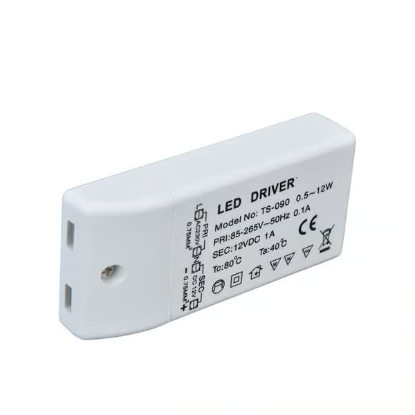 LED Driver 12W 12V DC 1A Strømforsyning LED Lampe Konstant Strøm Driver Strøm AC 85-265V