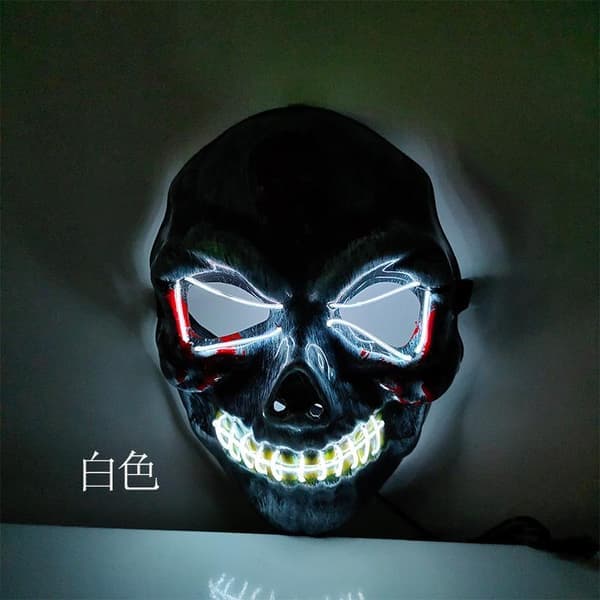 LED-maske 5-pakning inkl. batterier - Halloween