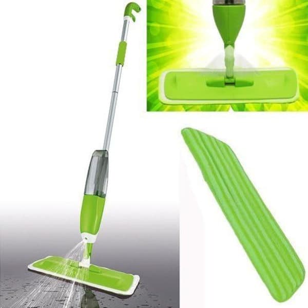 Gulv Håndholdt Spraymoppe Vand Sprayrenser Flad Moppe med Genanvendelig Mikrofiberpude Multi Mopper