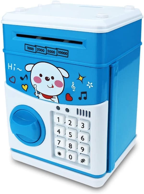 [LCS] Spargris Elektroniska Spargrisar Stor Presentleksak Kompatibel med Barn Blue