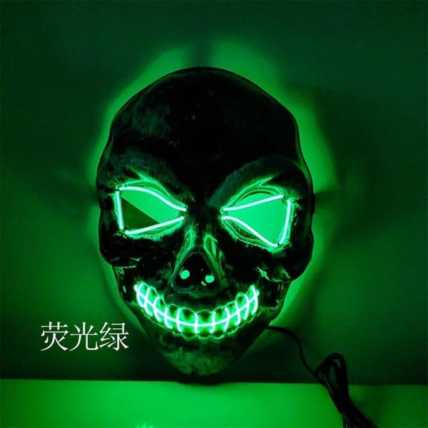 LED-maske 8-pakning inkl. batterier - Halloween