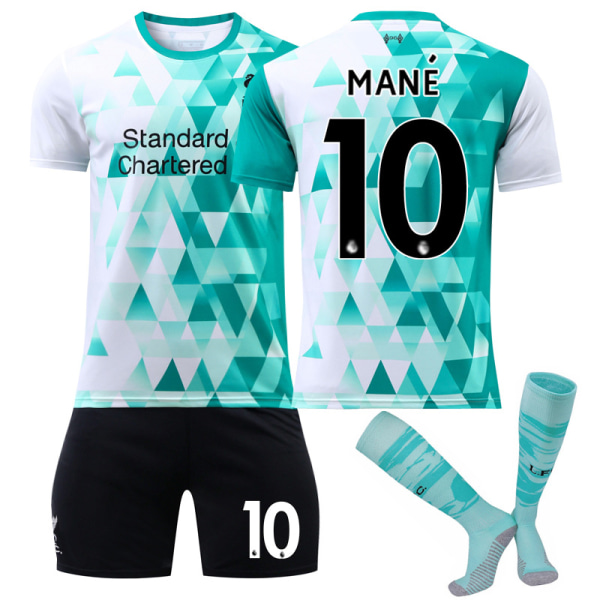 22/23 Liverpool Borta Salah Mane Fotbollströja Training Kit MANE NO.10 Kids 24(130-140CM)