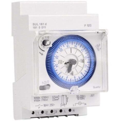 16A Analog Daglig Timer – 100-240V AC Strömförsörjning – 15-minuters Programmerbar Timer – DIN-skenmontering för Automation