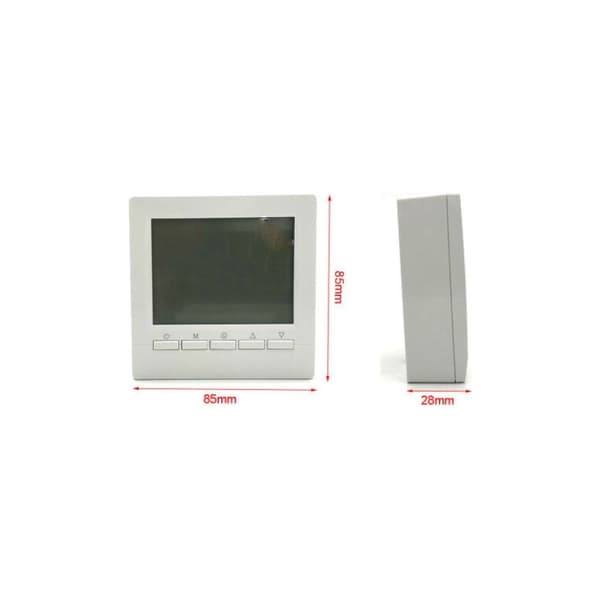 Gaspanne-termostat – 1,5V temperaturregulator – Batteridriven – Veckoprogrammerbar – Bakgrundsbelyst display