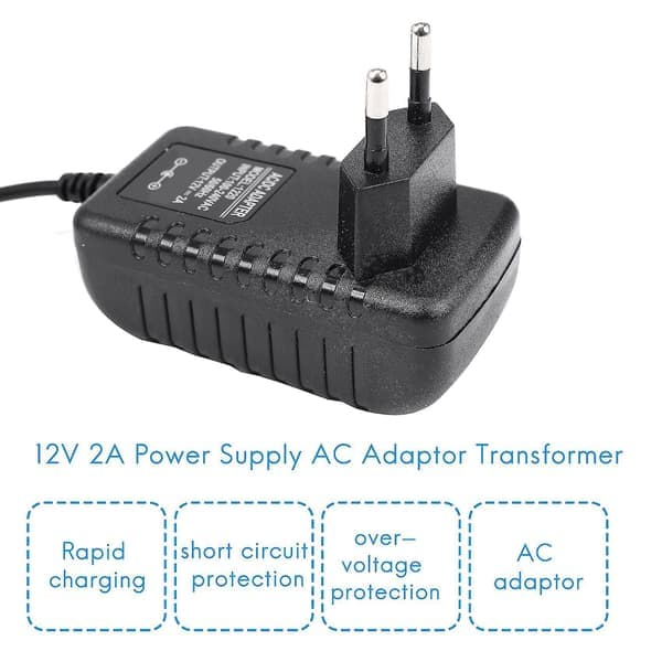 AC/DC 12V 2A 24W Strømadapter Transformer til 5050 3528 Lys EU Stik