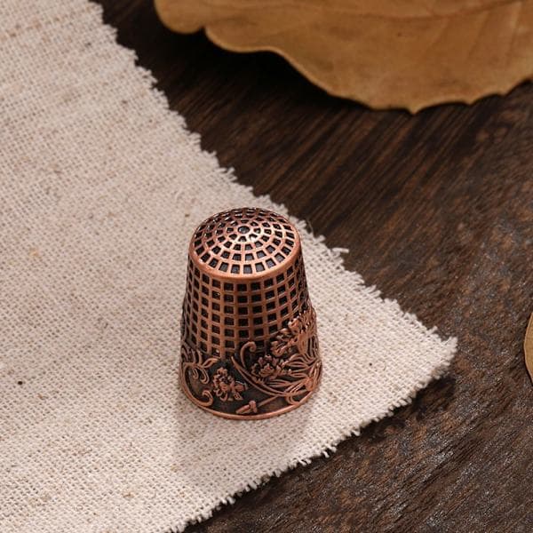 Retro syfingerborg broderi fingerskydd Red ancient