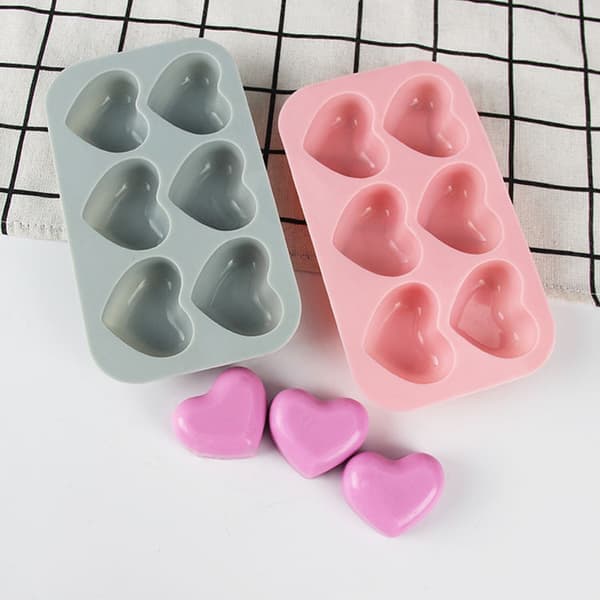 1 stk kakeform hjerte bakeform silikon liten hjerteform muffins bakebrett isbitform såpe bakeform 1