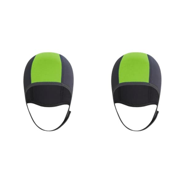 1/2/3/5 Neopren dykkerhætte beskyttende øre til rafting green 3mm 2Set
