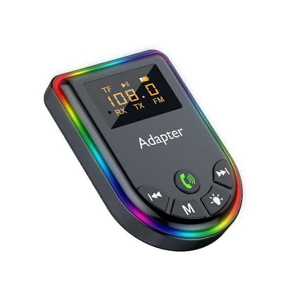 5.3 Bluetooth-sender/-mottaker 2-i-1 Bluetooth-adapter med LED-skjerm RGB-lys for bil PC TV