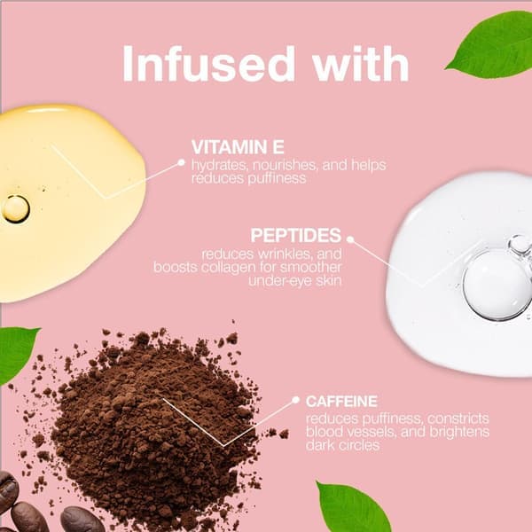Under Eye Brightener, dækker, lysner, reducerer synligheden af mørke rande, med koffeinpeptider og E-vitamin, farvekorrigerende glød