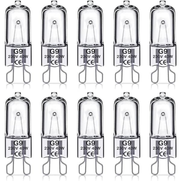 G9 halogenlampor 40W, 230V, 10-pack 40W