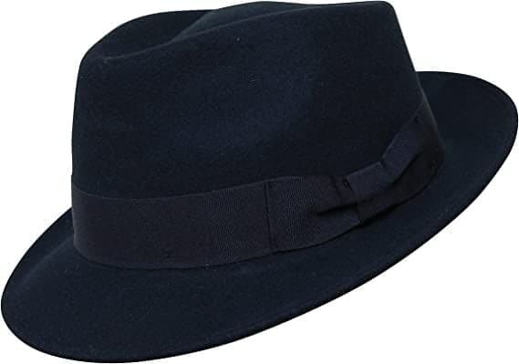 Fedora Hatt - 100% Ullfilt - Vikbar för Resor - Vattenavvisande - Unisex - Svart