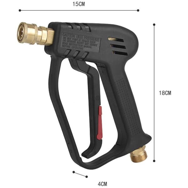 Højtryks bilvaskepistol, 4000 PSI, M22 (14 mm) interface og Karcher quick-connect interface med 5 vanddyse-tilbehør til bilrengøring