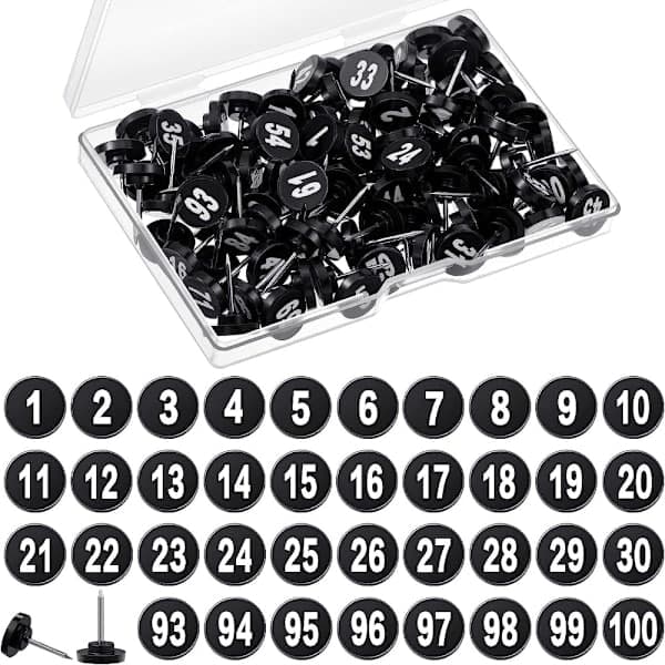 Sekvensielle nåler Nummererte tegnestifter