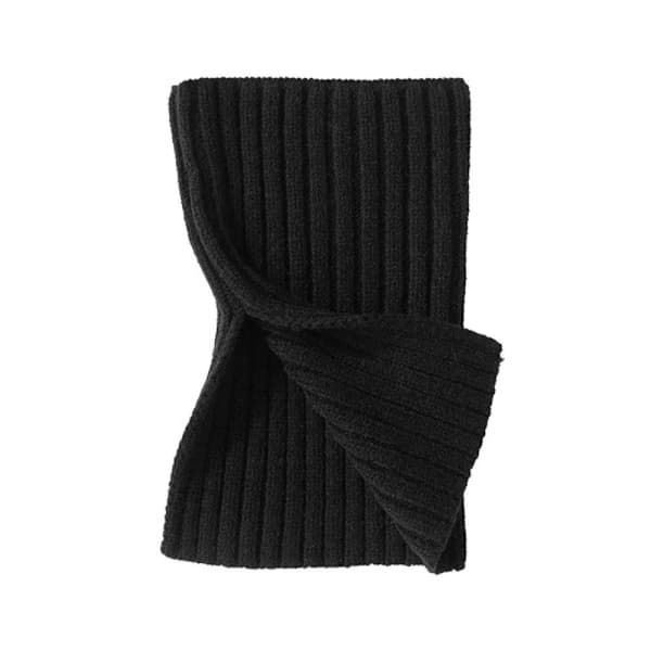 Strikket skjerf med turtleneck beige 2-2