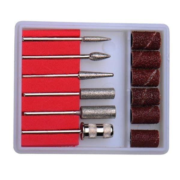 Elektrisk nagelfil, elektrisk nagelfil, 6 bits ingår Vit