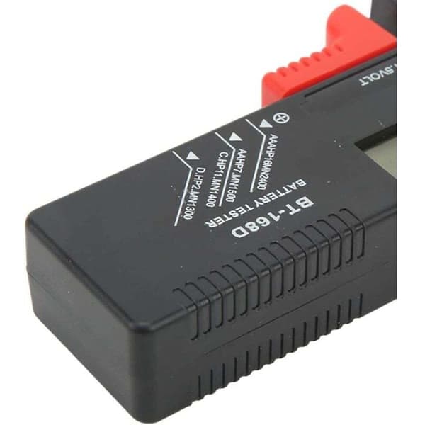 Digital batteritester, universal batteritester, egnet til AA, AAA, C, D, PP3, 9V, 1,5V batterier