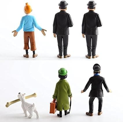 6 st Tintin figurleksaksmodell