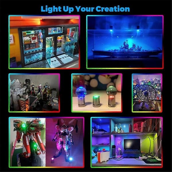30 stk. miniature LED-lys, Små lys til håndværk, Mini LED-lys, Miniaturelys til legetøjsbyggeklodser