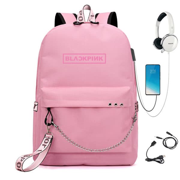 Blackpink USB-laddningsryggsäck multifunktionell ryggsäck 1