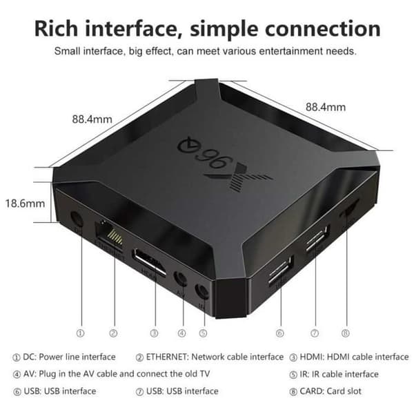 Multimediaspiller - X96 Mini - Android 10.0 - 4K - 2GB RAM - 16GB ROM