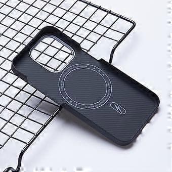 Fodral för iPhone 14 Pro kompatibel med MagSafe 600D fin textur Aramidfiber telefonfodral