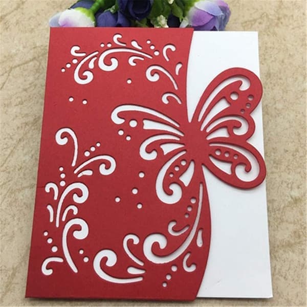 Fjärilskuvert Metallstans Utsökt Scrapbooking Präglingsstencil