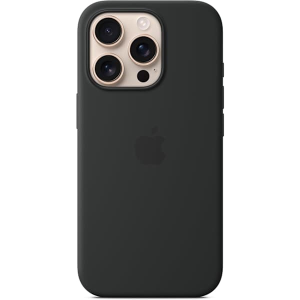 Apple silikonecover med MagSafe til iPhone 16 Pro - Sort