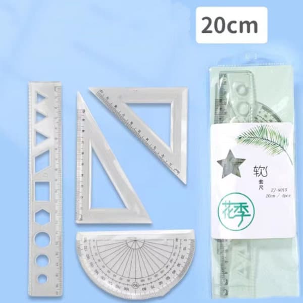 set flexibla okrossbara linjaler plastlinjal