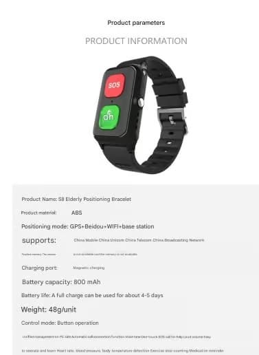 Nødkald til ældre, SOS-armbånd, GPS-ur til seniorer og børn