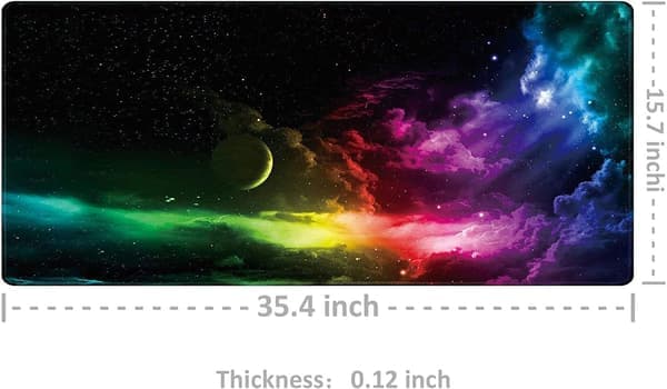 Gaming musematte, XXL stor musematte 900x400mm, Datatastatur - Perfekt