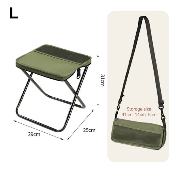 Foldable Backpack Chair Portable Folding Chair With Carry Bag Black S