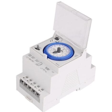 16A Analog Daglig Timer – 100-240V AC Strømforsyning – 15-minutters Programmerbar Timer – DIN-skinne Montering til Automation