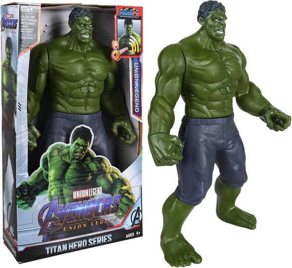 Hulk Figur, Hulk Marvel Ultimate Titan Hero Series, Marvel Avengers Action Figur 30 cm Titan