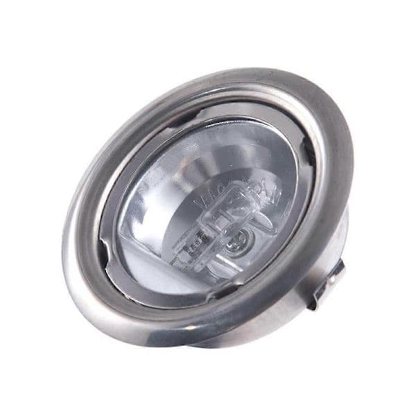 2 STK 20W Halogenpære til emhætte 65mm Klart Glas 12V AC til emhætte og ventilationsbelysning Sølv