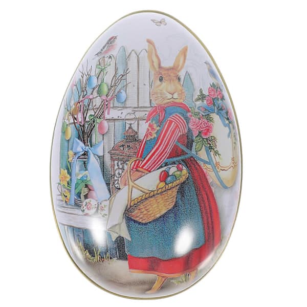 Tinplate Storage Box for Easter, Candy Container, Easter Candy Box, Decoration (L)