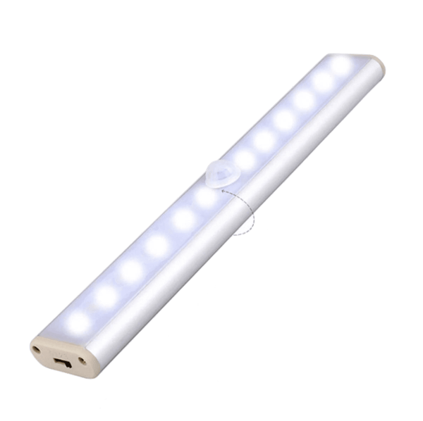 Trådlösa LED-belysningsspotlights med rörelsesensor - 18 cm vit
