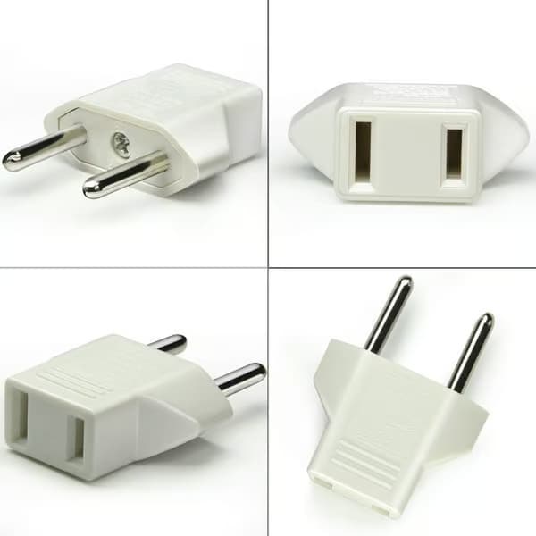 US til EU Adapter, [6-pakning] 2-pin CN Kina US til 2-pin EU