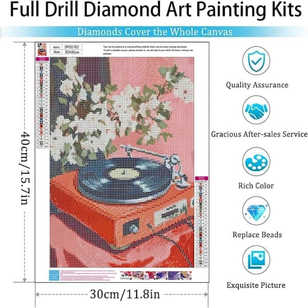 Daisy & Blomst 5D Diamantkunst, Diamantmaling til voksne Fuld Bor 30x40cm