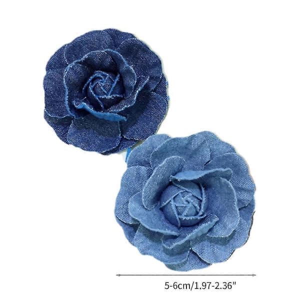 Stoffkjede, stoffroseblomst, kunstig stoffrosekjede Light blue